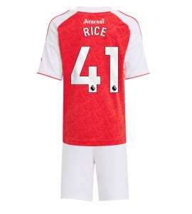 Arsenal Declan Rice #41 Jalkapallovaatteet Lasten Kotipeliasu 2025-26 Lyhythihainen (+ Lyhyet housut)